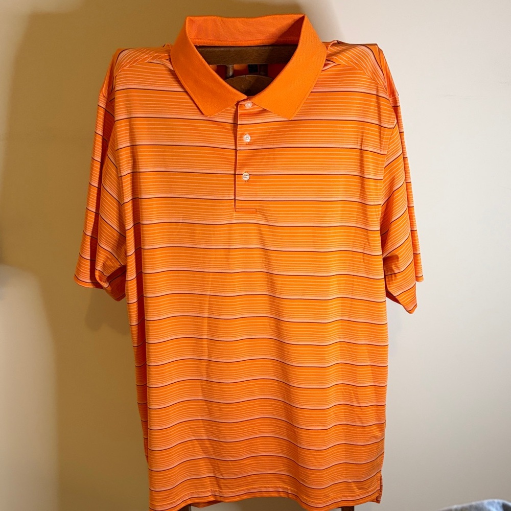 Ping Men's Vibrant Orange Polo Shirt